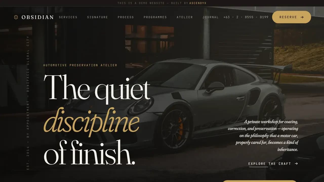 Auto Detailing website preview