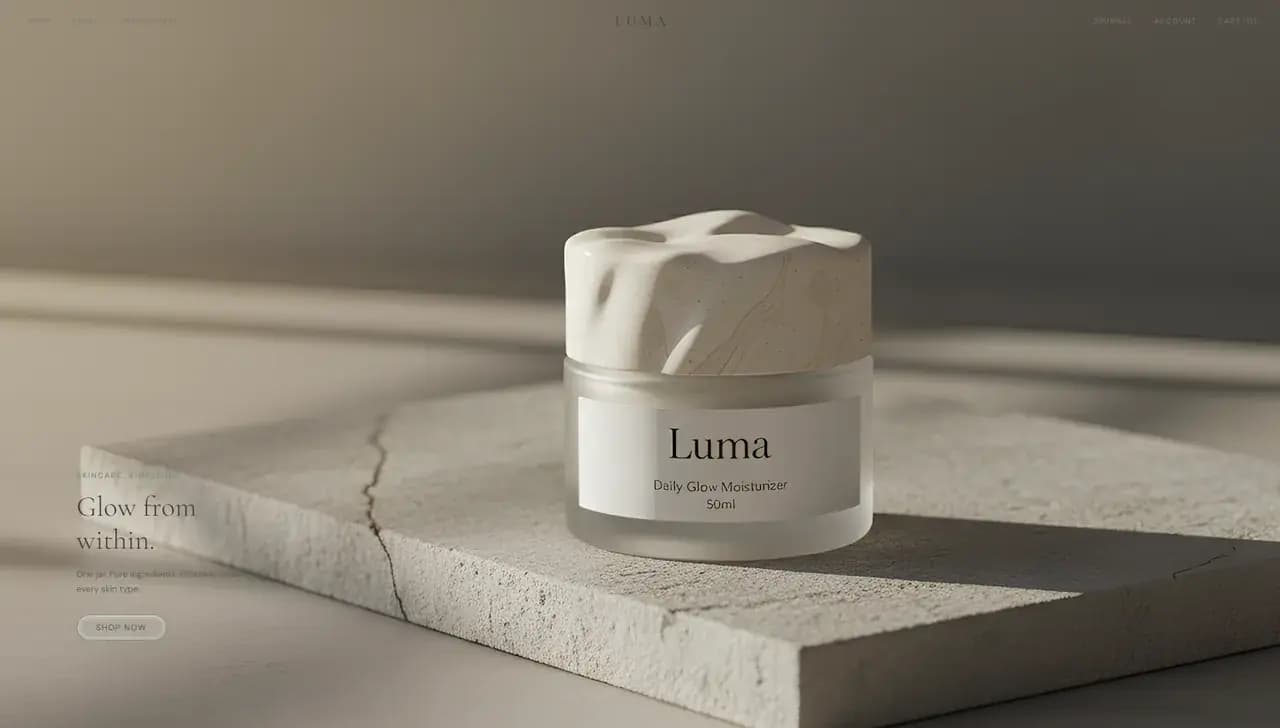 Skincare website preview