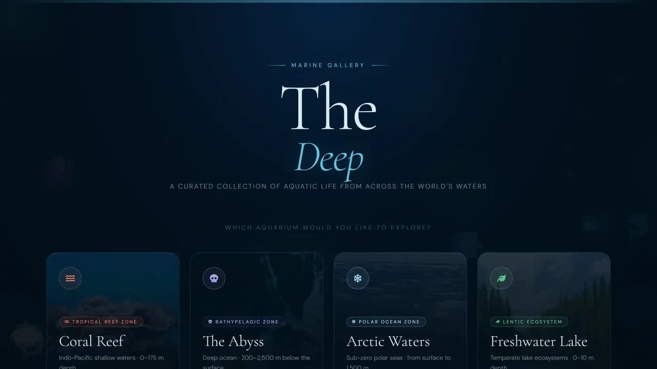 The Deep website preview